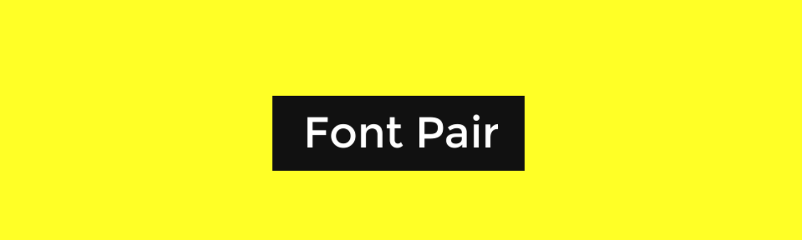 Logo Font Pair